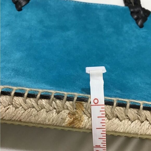 ALTUZARRA Blue Suede Bucket Basket Handbag - Picture 15 of 16